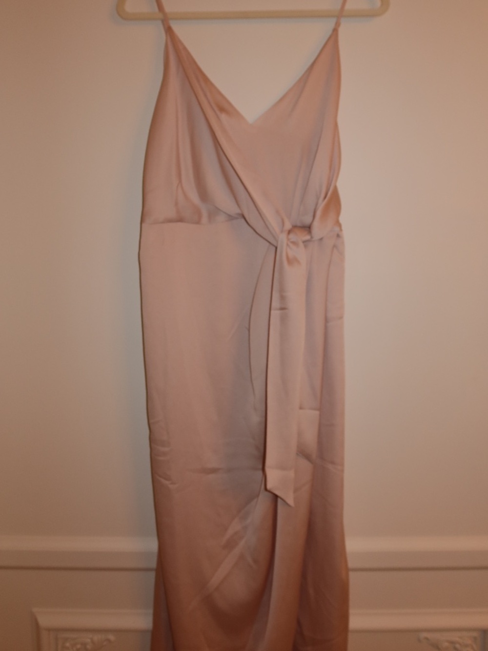 Shona Joy Luxe Tie Front Cocktail Dress Pink Size 10 NWT